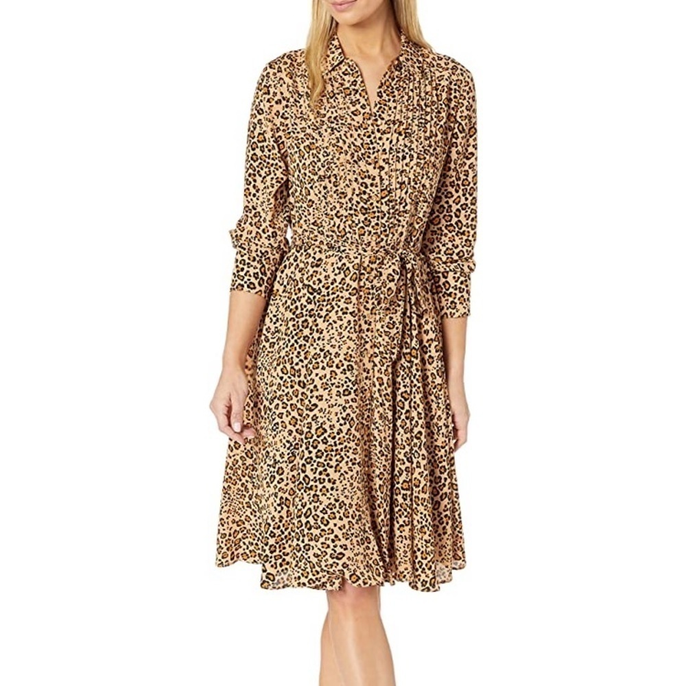 NEW Nanette Lepore Midi Leopard Dress